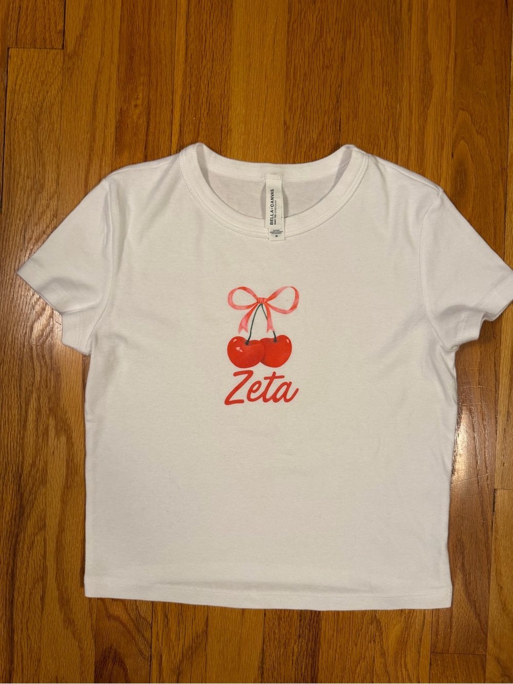 Sorority Bid Day Big / Little Mom’s Weekend Crop Baby Tee T-Shirt Zeta Tau ZTA